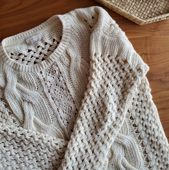 Chunky Knit Cream Sweater - Picture 5 of 5